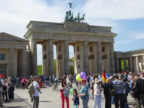 Brandenburg Gate at Pariser Platz in Berlin